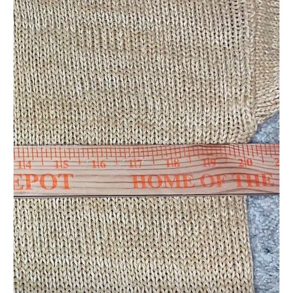 Vintage Hunter Run Sweater Women's Medium Yellow Knit Ramie Fishermen Cable knit - Picture 7 of 7